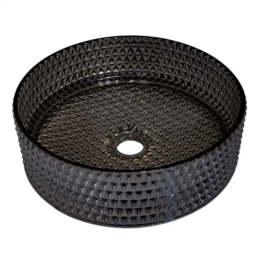 Раковина AVS 813-0213-d36GL03-A 36x36 антрацит фото 1