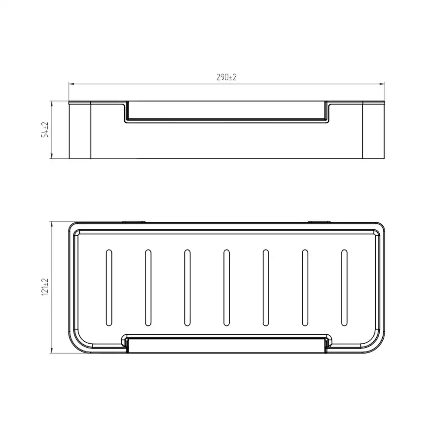 Полка AVS Kori, 30 см, черный матовый, с бортиком-скребком фото 2