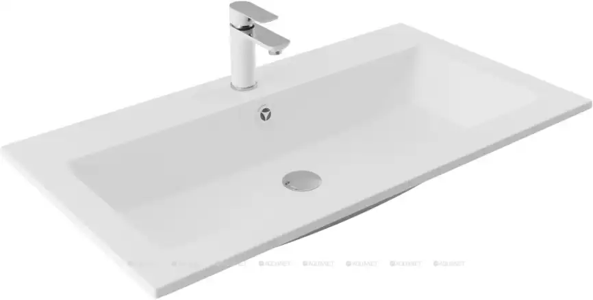 Раковина Aquanet Электра 90 326514 прямоугольная, Белая матовая фото 1