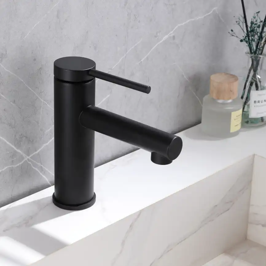 Смеситель для раковины Abber Emotion AF8810B, однорычажный, цвет Черный матовый фото 2