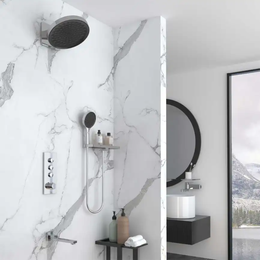 Душевая система  Vincea  VSFW-433TI3RCH VSFW-433TI3RCH  с термостатом, встраиваемая, хром фото 1