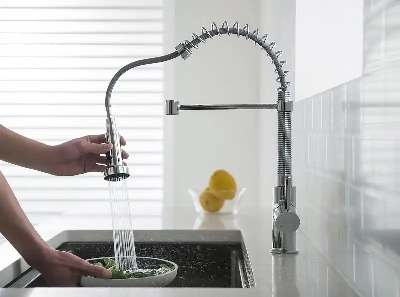 Смеситель для кухни Aquatek Европа AQ1387CR с выдвижной лейкой, Хром фото 7