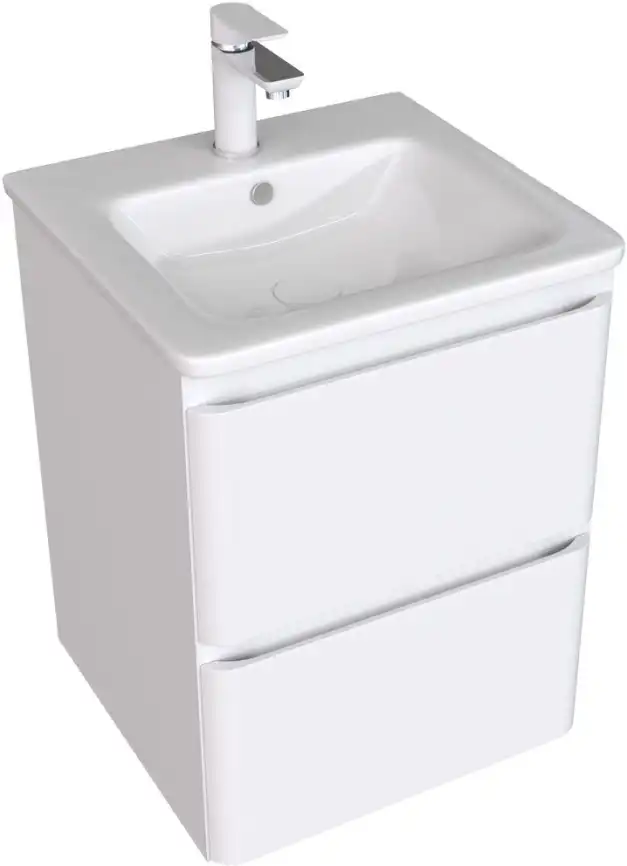 Тумба под раковину Aquanet Эмбер 50 белый матовый 330463 фото 1