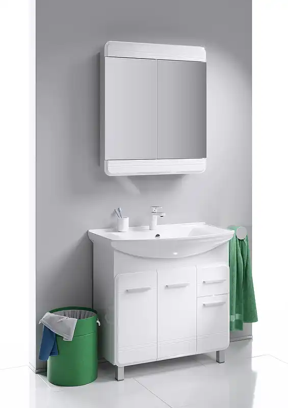 Тумба с раковиной напольная Aqwella Corsica 85 см, KOR0108, цвет Белый фото 3