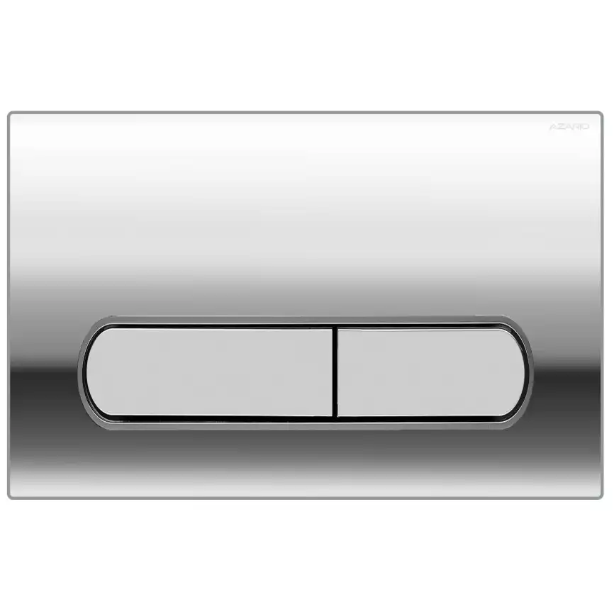 Кнопка смыва AZARIO NEW AZ-004.02 двойная, пластик, хром фото 1