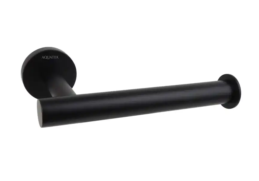 Держатель туалетной бумаги Aquatek Вега AQ4008MB, Черный матовый фото 1