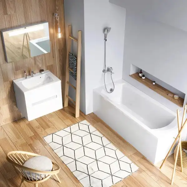 Акриловая ванна Ravak Domino Plus 170х75 C631R00000 прямоугольная, Белая фото 2