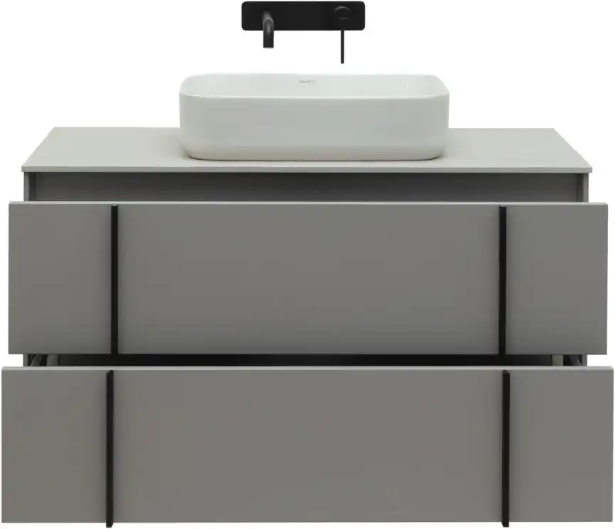 Тумба под раковину Allen Brau Reality 100 1.32007.PGM платина матовый фото 6