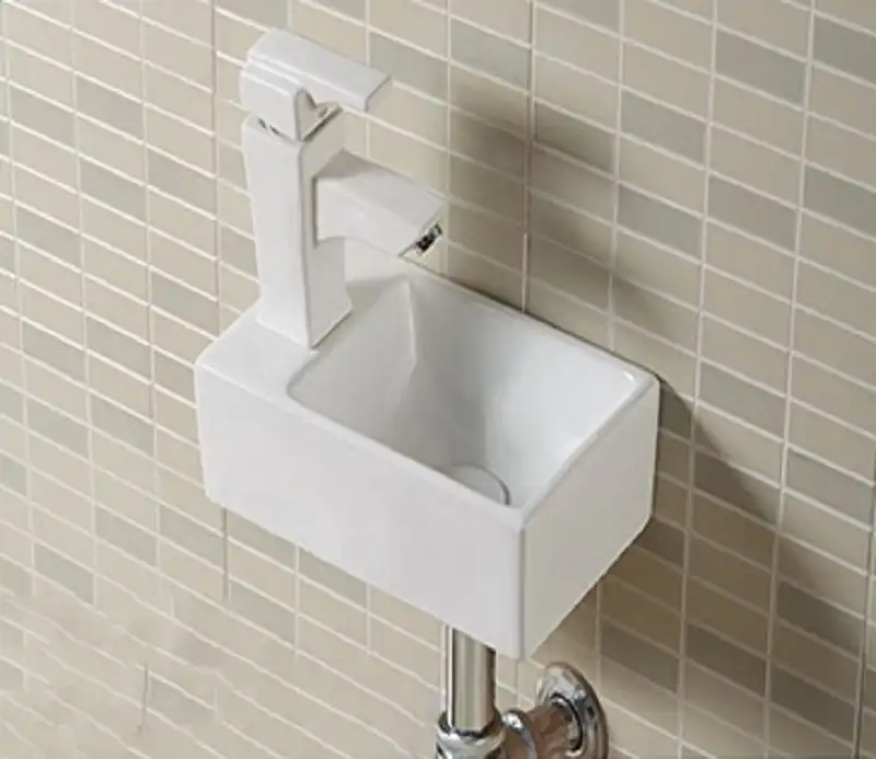 Умывальник CeramaLux 9048GTR 295х180х95 Подвесная цвет Белый фото 5