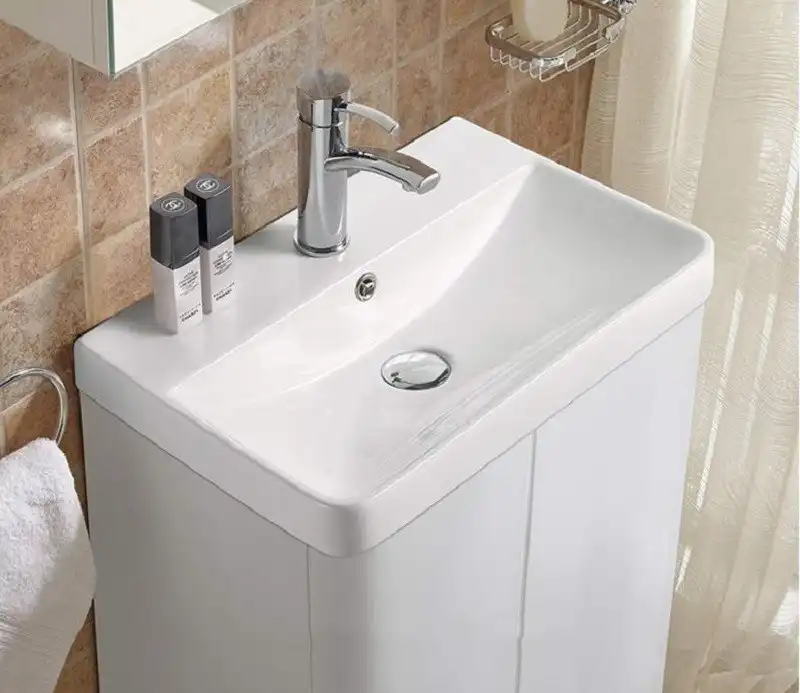 Умывальник CeramaLux 9595-50 505х350х130 Полувстраиваемая цвет Белый фото 1