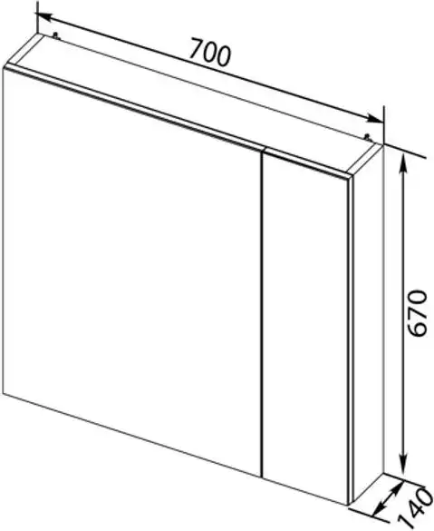 Зеркало-шкаф Aquanet Порто 70 белый 241748 фото 2