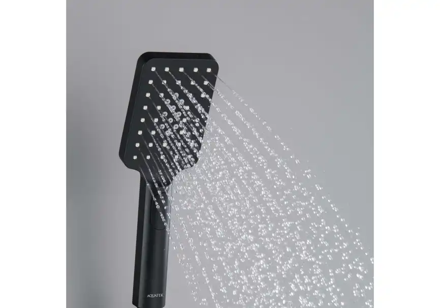 Душевая лейка Aquatek ЛИРА AQ2005MB, Черный матовый фото 7