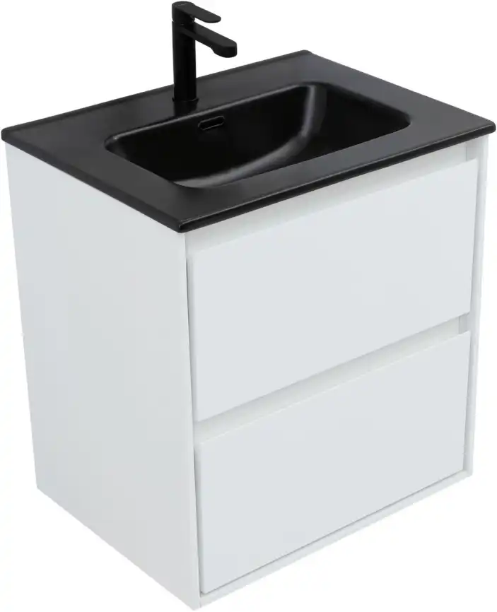 Тумба под раковину Aquanet Милан 60 белый глянец, подвесная, 336367 фото 4