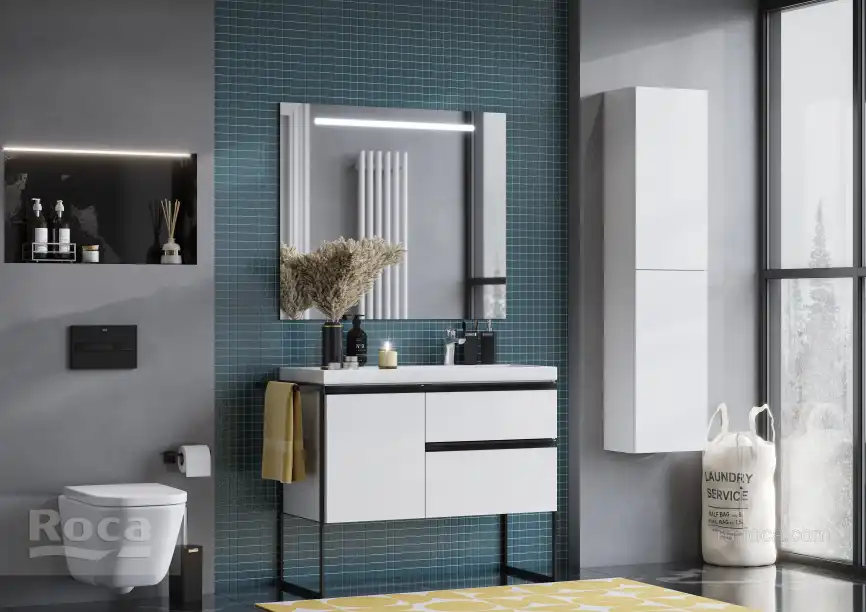 Зеркало Roca The Gap 100 ZRU9302809 с подсветкой, сенсорный выключатель фото 4