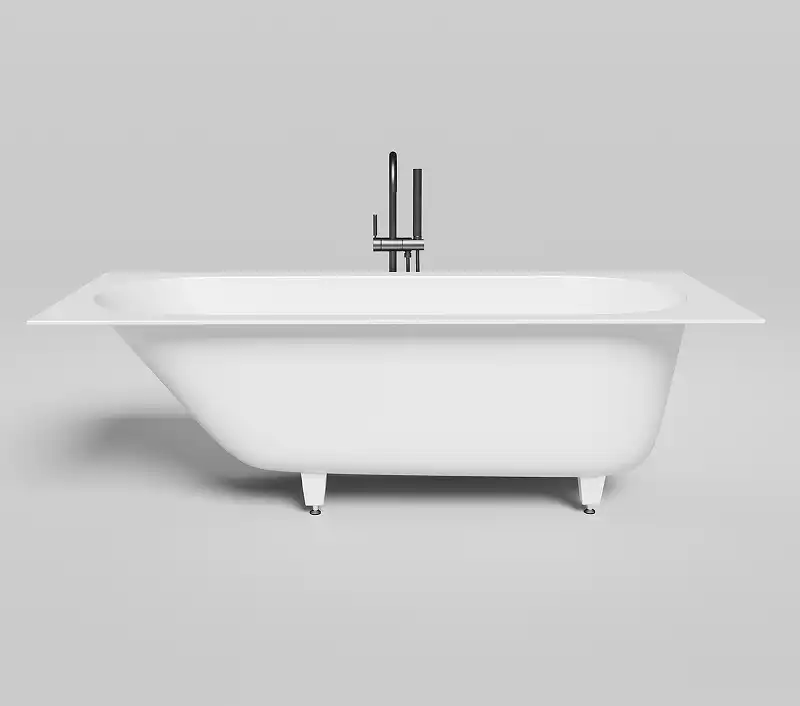 Ванна Salini ORNELLA KIT 170х70 102423M из материала S-Stone, Белая матовая фото 3
