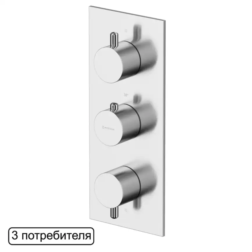 Смеситель для душа Whitecross Y brushed nickel скрытого монтажа термостатический Никель брашированный, Y1238NIB фото 1