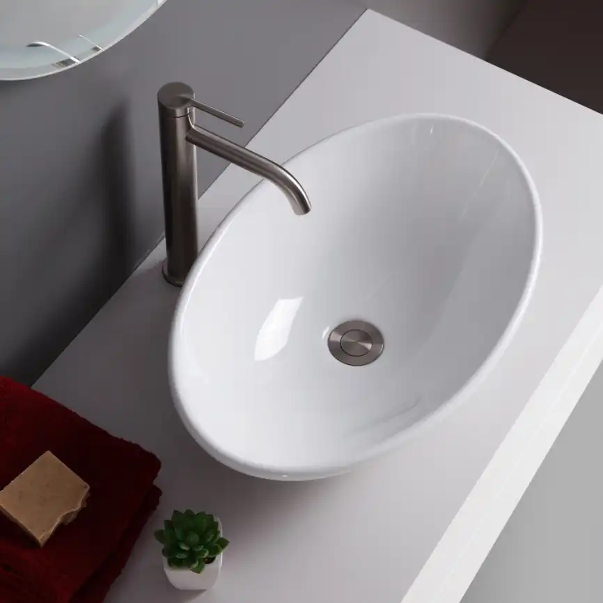 Раковина накладная BelBagno 530х330х140 BB1147, цвет Белый фото 5