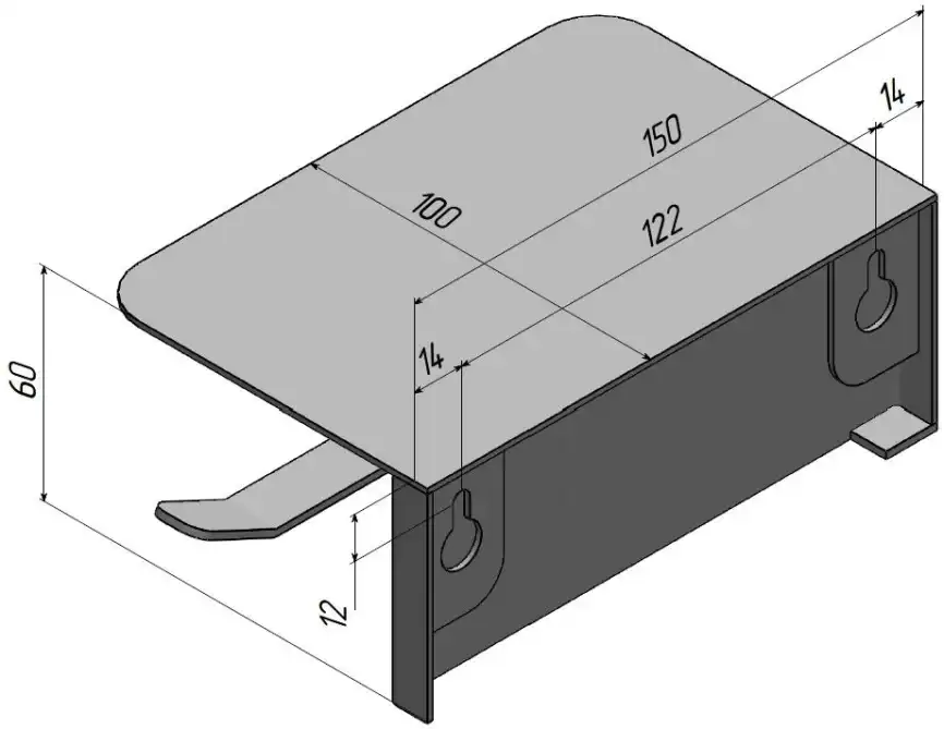 Держатель туалетной бумаги Aquanet Магнум черный матовый, 336613 фото 2