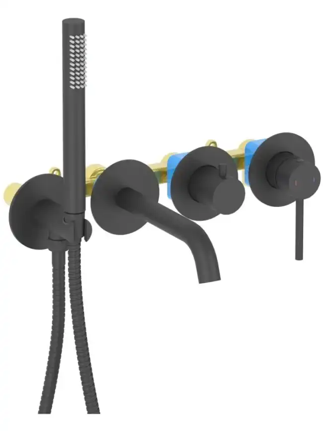 Смеситель для ванны Aquatek Европа AQ1344MB, Черный матовый фото 1