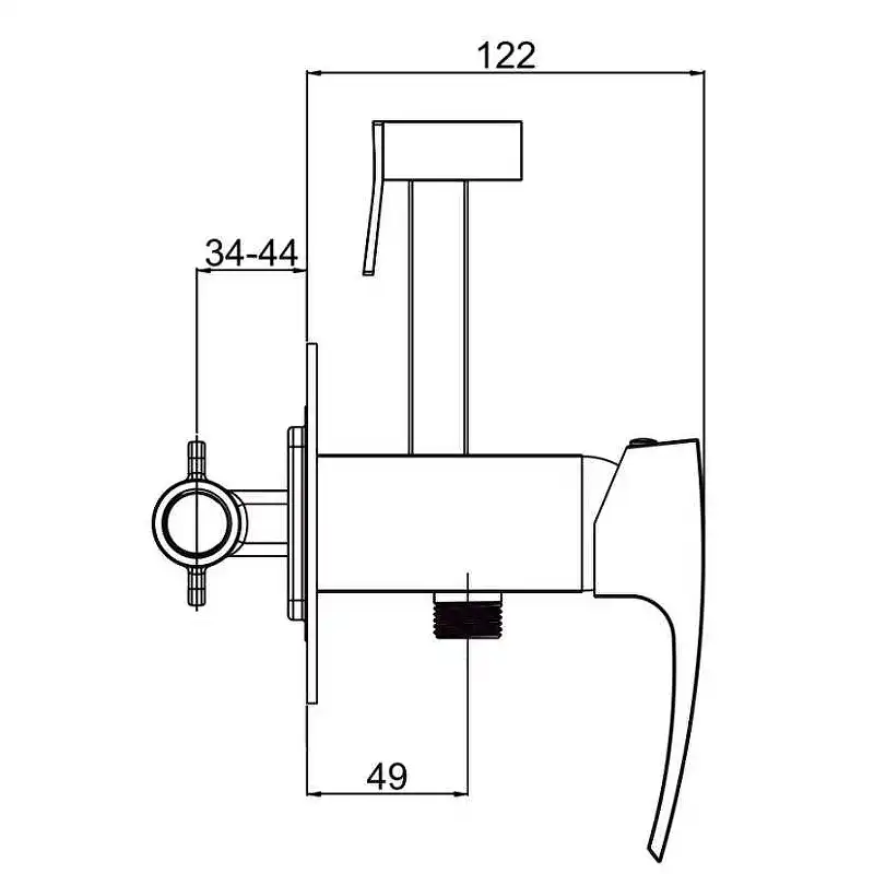Гигиенический душ со смесителем Gappo G7207-4 встраиваемый, Бронза фото 7