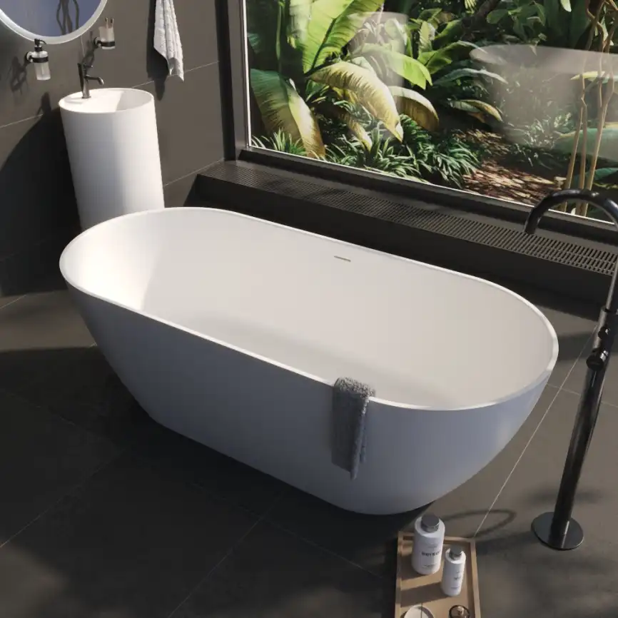 Ванна из искусственного камня WHITECROSS 180x80 Tawna, белая матовая 0218.180080.200 фото 4