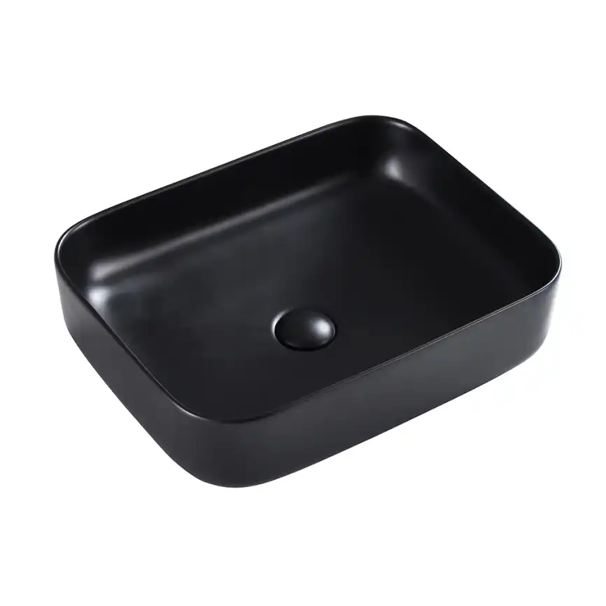 Раковина AVS Адель 50x39 черная матовая фото 2