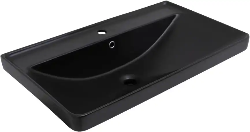 Раковина Aquanet Ирис 80 329249 прямоугольная, Черная матовая фото 4