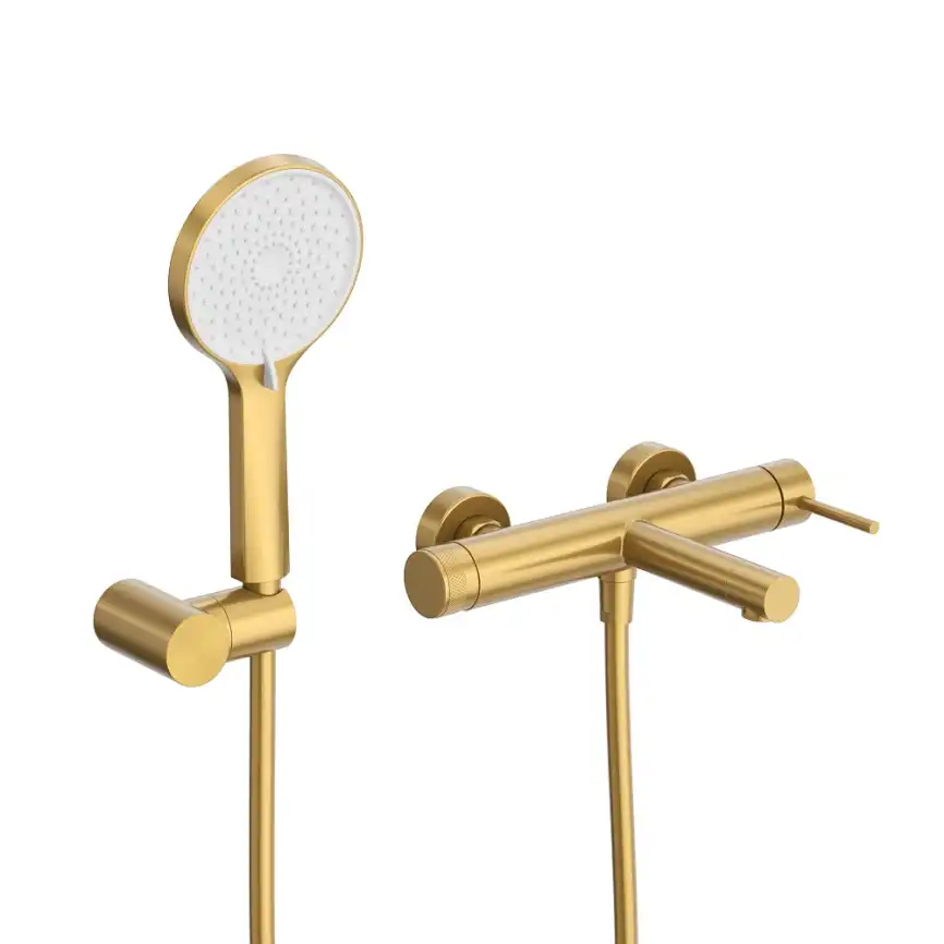 Смеситель для ванны и душа Cezares RELAX-VD-BORO, Брашированное золото фото 2