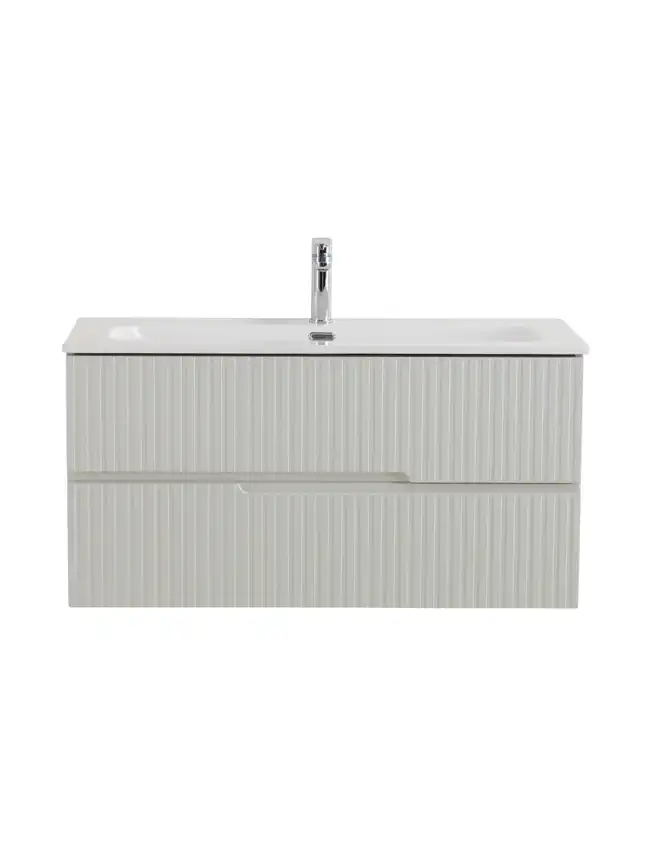 Тумба под раковину Cezares DUET-N 100 см, DUET-N-1000-2C-SO-GPR-P , Серый жемчужный фото 1