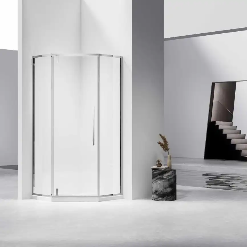 Душевой уголок Vincea Slim-N 100х100 VSP-4SN100CL, профиль хром, стекло Прозрачное фото 1