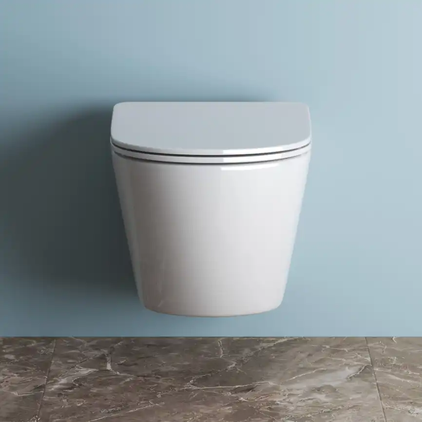 Подвесной унитаз BelBagno UNO BB3105CHR/SC, безободковый, с сиденьем микролифт, Белый фото 5