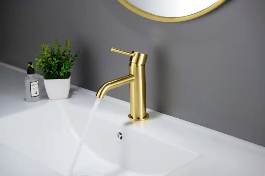 Смеситель для раковины Aquatek Европа AQ1310BG, Золото матовое фото 3