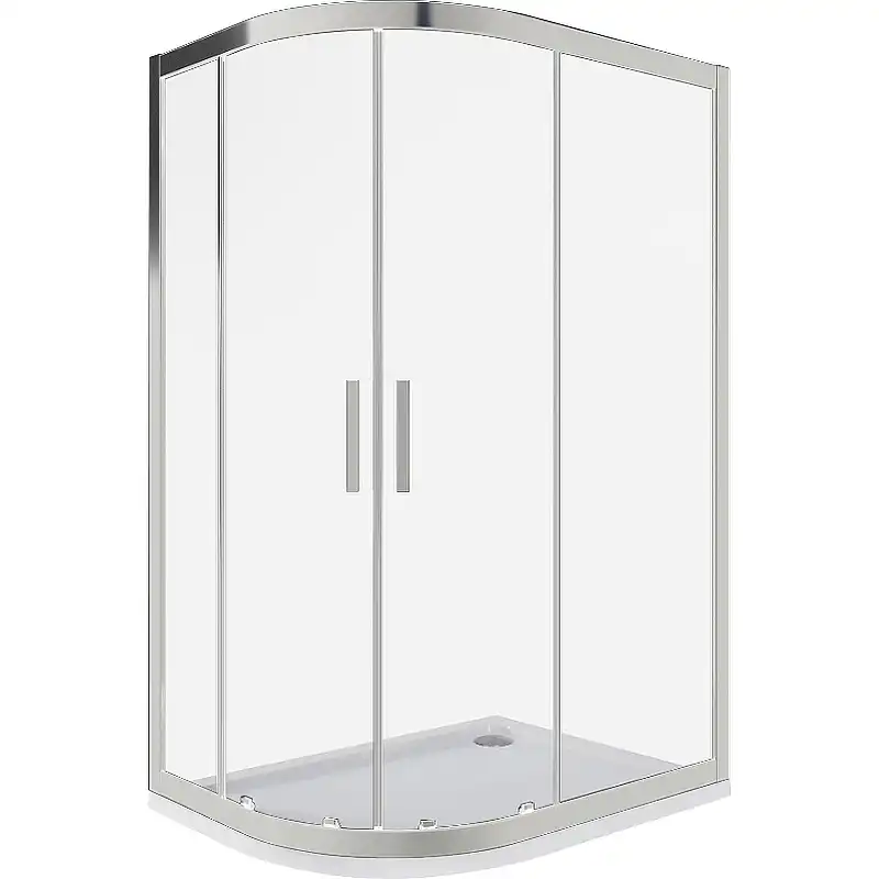 Душевой уголок Good Door COFE R-120-C-CH профиль Хром стекло прозрачное фото 1