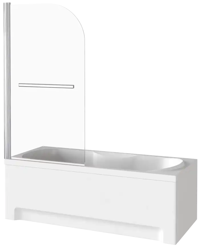Шторка для ванны Good Door SCREEN H-HT-80-C-CH 80 см, ПД00087, профиль Хром, стекло Прозрачное фото 2