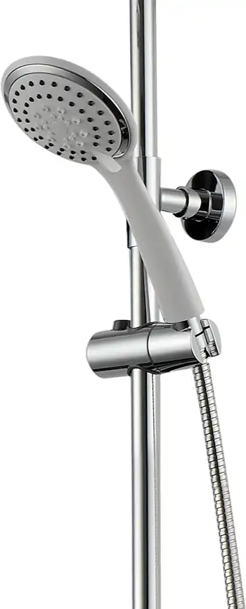 Душевая система Aquanet Logic AF320-72-R-C для ванны с изливом, верхний и ручной душ, Хром / Белый фото 3
