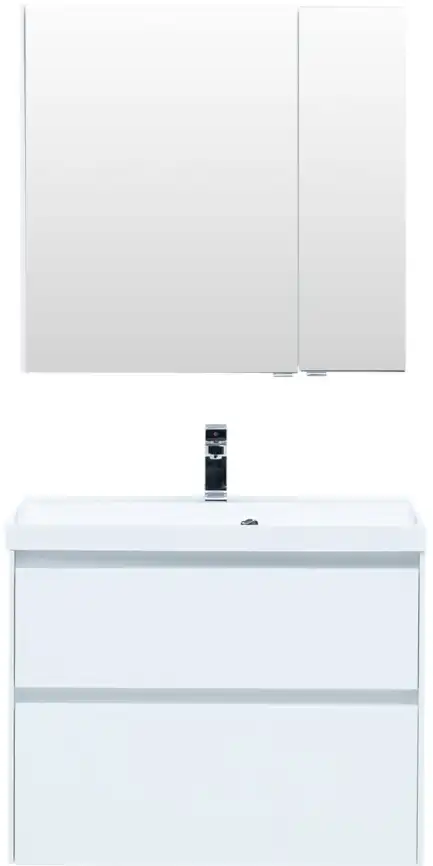 Тумба под раковину Aquanet Гласс 80 белый 238361 фото 6