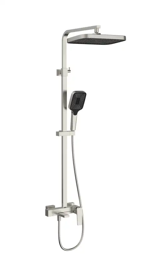 Душевая система  Vincea Cube VSFS-4C12BN VSFS-4C12BN для ванны с изливом, брашированный никель фото 2