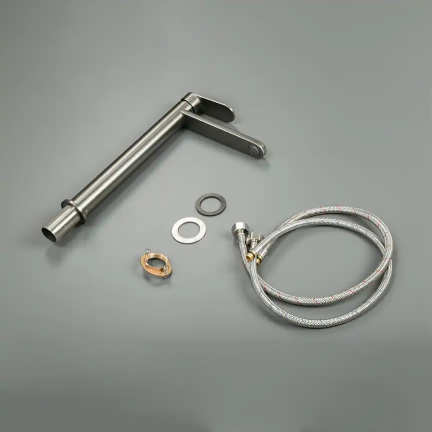 Смеситель для раковины AVS Beauty высокий, оружейная сталь, 811-551-GM фото 11