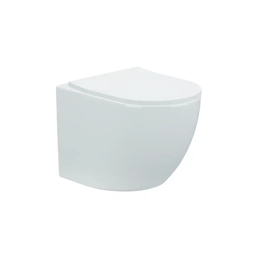 Унитаз подвесной AVS Метрополь 801-0044-P-T2-GW безободковый, со смывом Торнадо, белый фото 2