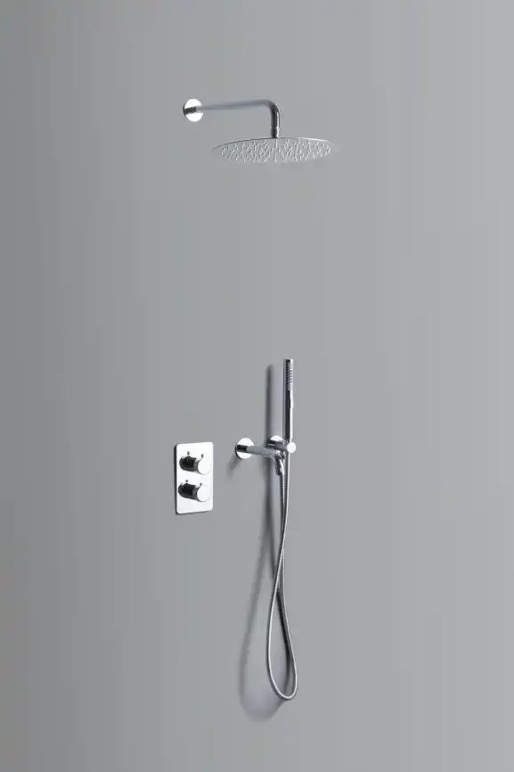 Душевая система Allen Brau Priority 5.31014-00 для ванны с изливом, термостатическая, встраиваемая, Хром фото 8