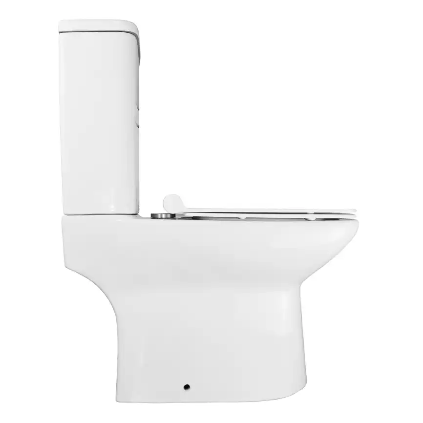 Унитаз напольный Azario Glory AZ-49 безободковый, с бачком и сидением микролифт, Белый глянцевый фото 12