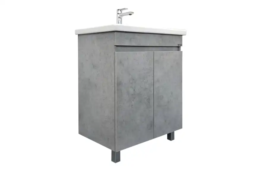 Тумба с умывальником Comforty Осло 70НД Бетон светлый, 00-00006117 фото 2