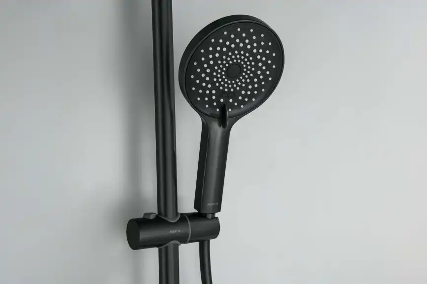 Душевой гарнитур Aquatek Лугано AQ2022MB, Черный матовый фото 7