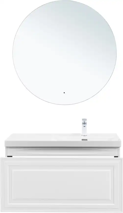 Тумба под раковину Aquanet Агата 100 белый сатин, 345483 фото 9
