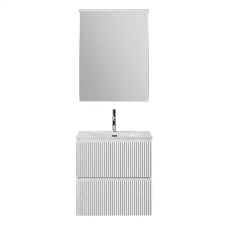 Тумба под раковину BelBagno UNO-700-2C-SO-BO подвесная, Bianco Opaco фото 13