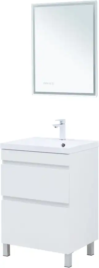 Тумба под раковину Aquanet Нота New 60 белый глянец, 344141 фото 4