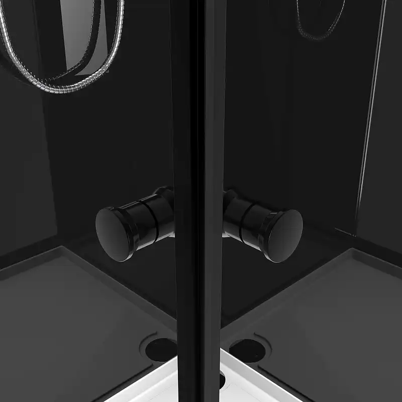 Душевая кабина Loranto NEO 90x90x190 с низким поддоном 15см, профиль черный-матовый, CS-21801BP фото 5