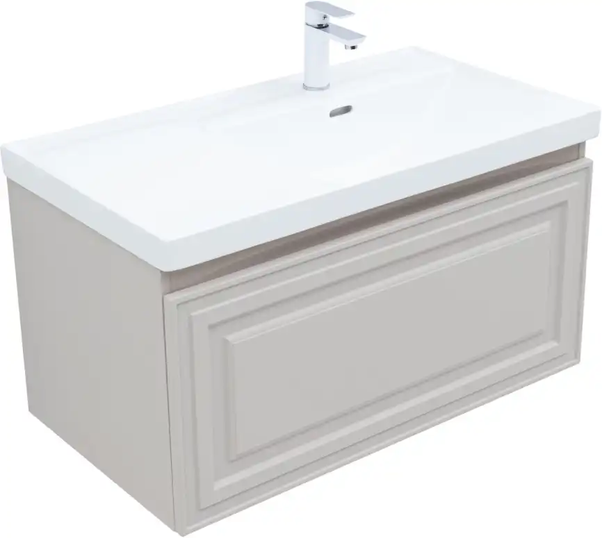 Тумба под раковину Aquanet Агата 90 бежевый, 345488 фото 5