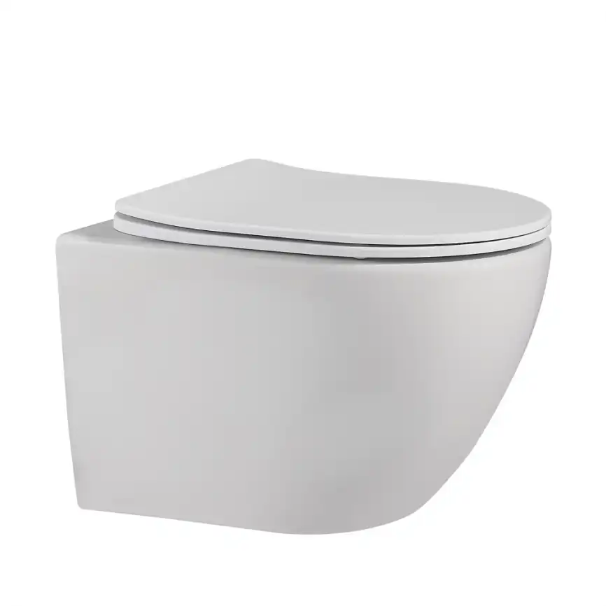 Подвесной унитаз ABBER Bequem AC1100MW белый матовый, безободковый, с сиденьем микролифт фото 1