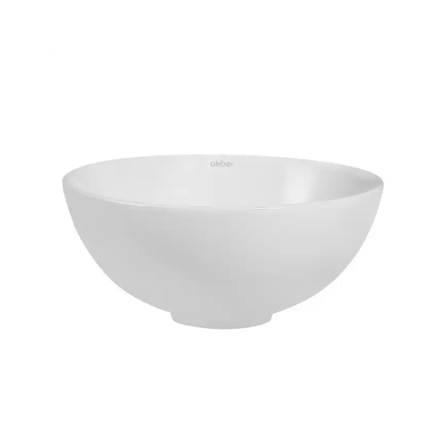 Раковина накладная ABBER BEQUEM 32х32х14 AC2106, круглая, белая фото 2